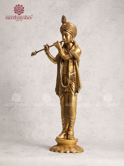 Brass Unique Krishna Idol
