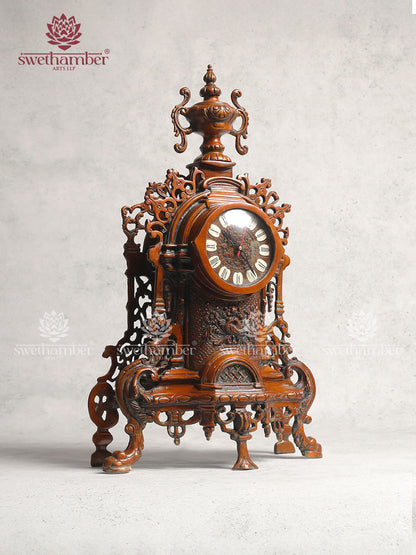 Brass Vintage Antique Table Clock