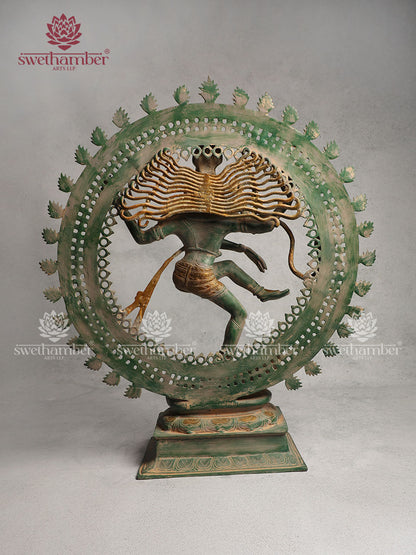 Brass Nataraja Home Décor With Antique Finish