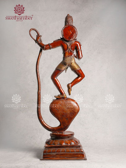 Brass Krishna Kaliya Statue