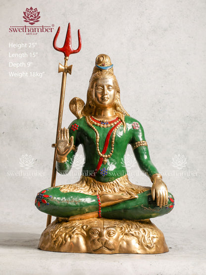 Brass Shiva Idol for Home Décor