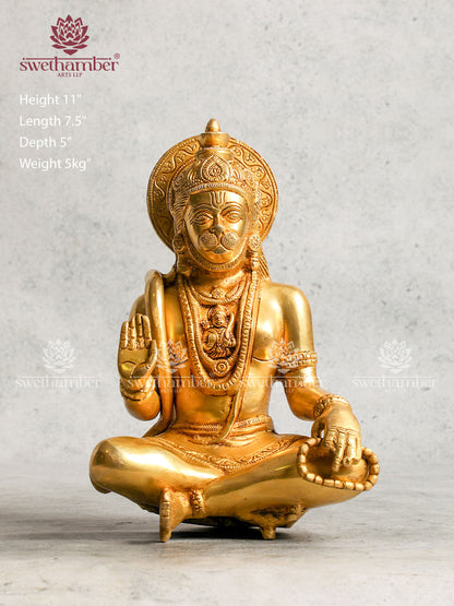 Brass Lord Hanuman Statue