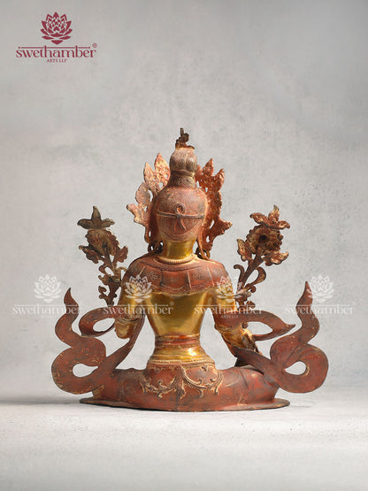 Brass Tara idol With Colour