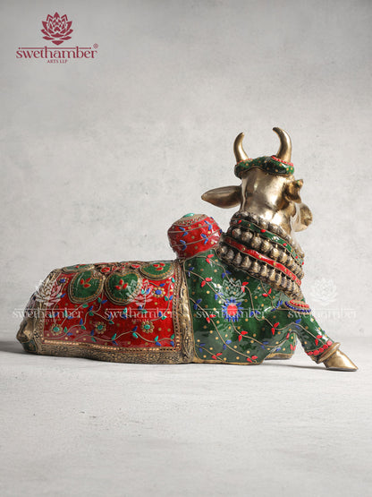 Decorative Brass Nandi Idol
