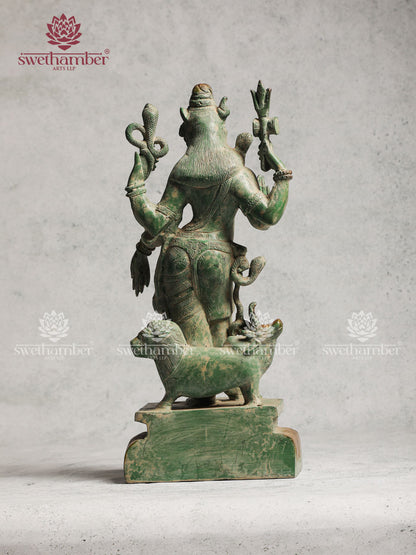 Brass Ardhanarishvara Idol Antique Finish