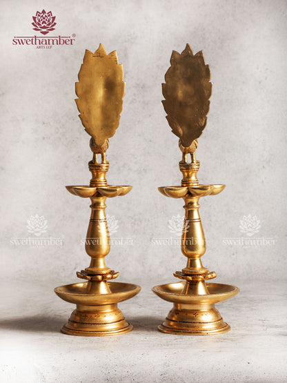 Brass Peacock Antique Lamp For Pooja And Home Décor
