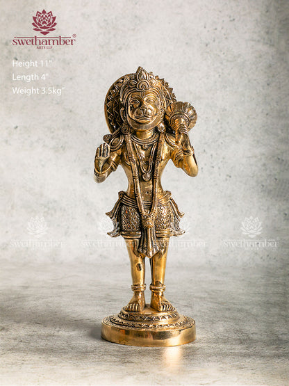 Antique Brass Hanuman Statue