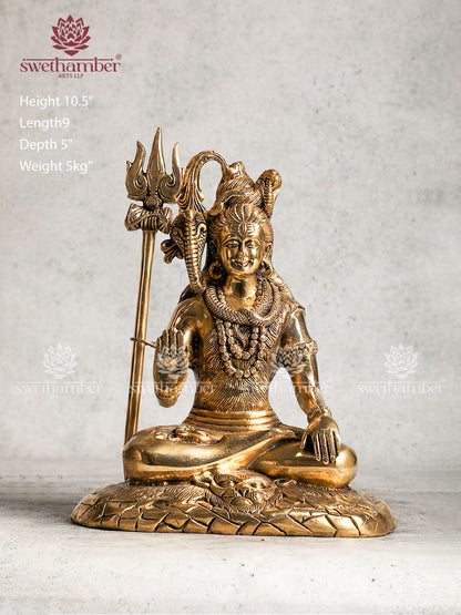 Brass Shiva Idol For Home Décor