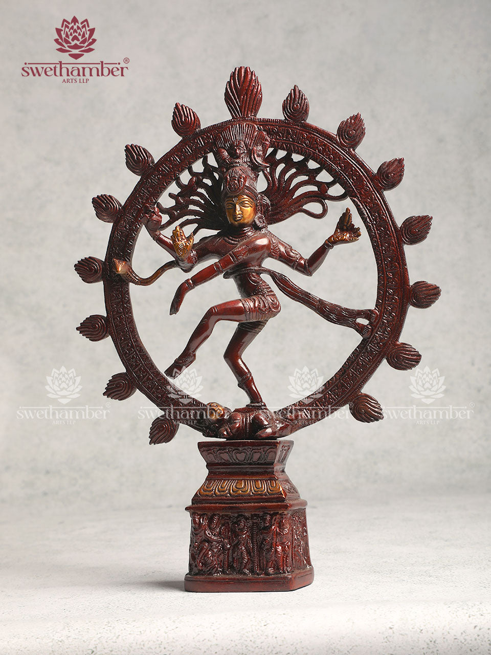 Brass Natraja Statue with Colour