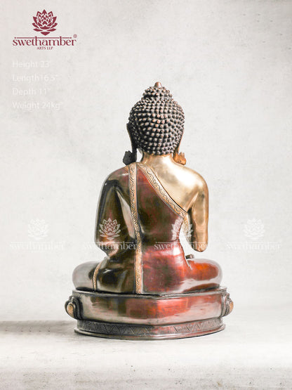 Brass Buddha Statue Blessing Pose