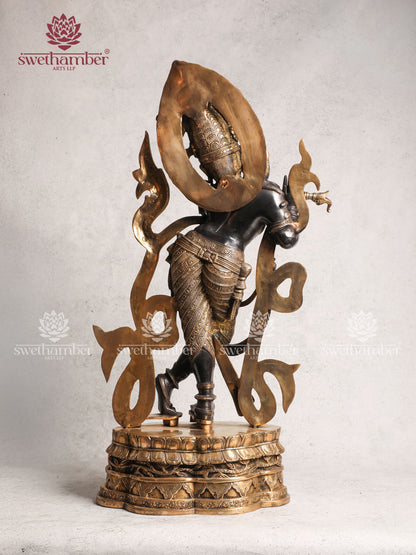 Decorative Antique Brass Krishna Idol