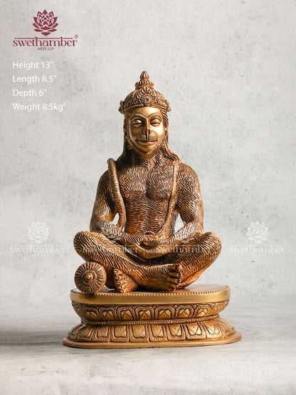 Brass Lord Hanuman Statue