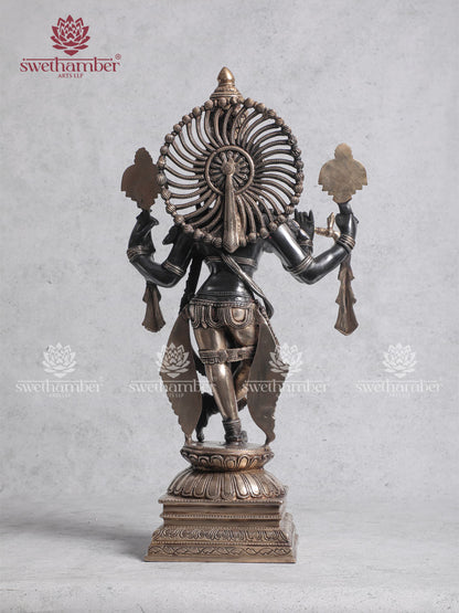 Brass Antique Krishna Statue Vintage Collection