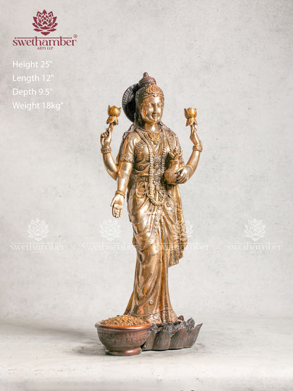 Goddess Standing Lakshmi statue