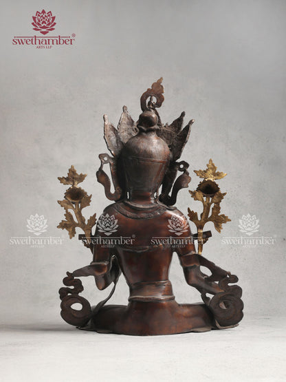 Brass Tara idol With Colour