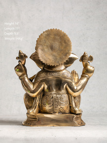 Brass Antique Finish Ganesha