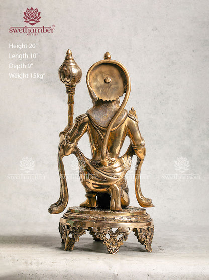 Hindu God Hanuman Idol Brass Statue