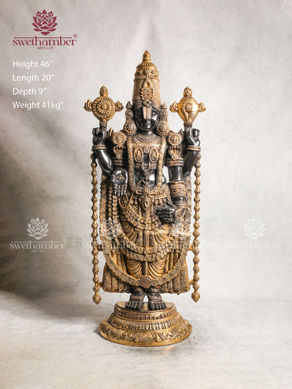 Brass Balaji With Intricate Design For Home & Office Décor