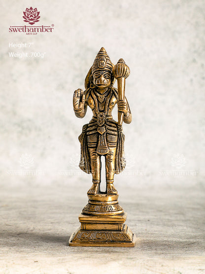 Brass Hanuman Idol For Worship