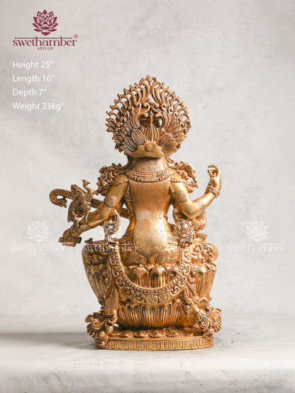 Handcrafted Brass Saraswati Idol
