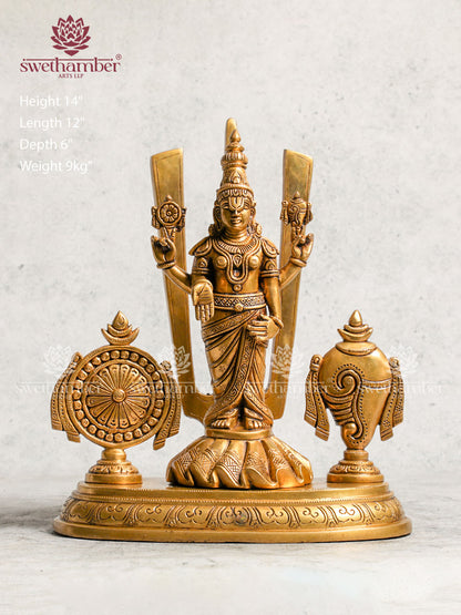 Brass Balaji Family For Pooja Room , Gifts & Home Décor