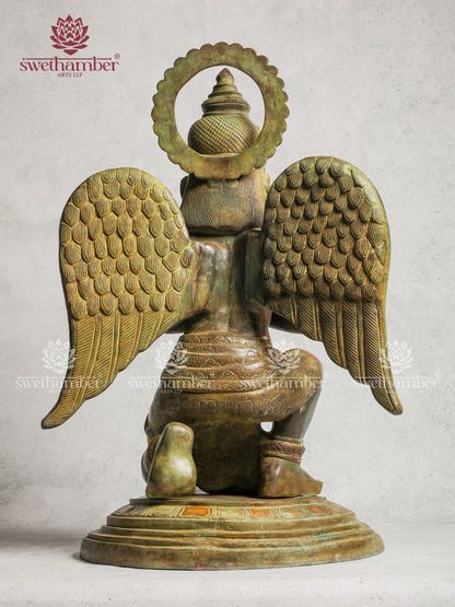 Garuda Brass Idol Antique Finish