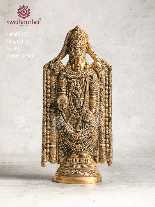 Brass Balaji Statue for Home Temple , Gifting