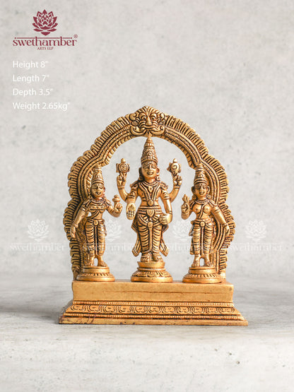 Balaji And Padmavathi Brass Idol Set