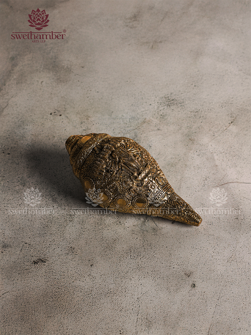 Traditional Brass Vishnu Shank for Home Temple
