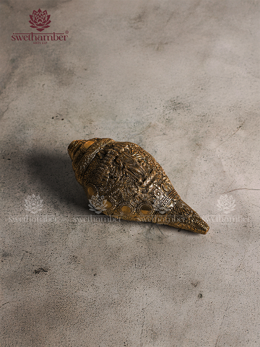 Traditional Brass Vishnu Shank for Home Temple