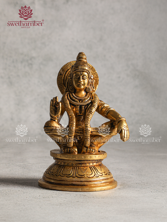 Brass Ayyappa Swamy Statue – Perfect Gift for Devotees