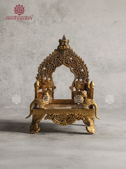Traditional Brass Peeta with Prabhavali for Idol Placement