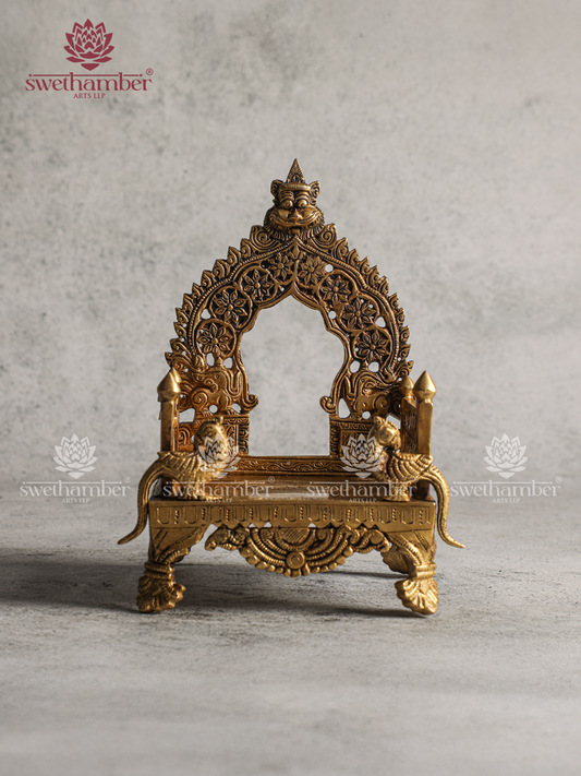 Traditional Brass Peeta with Prabhavali for Idol Placement