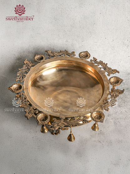 Traditional Brass Urli for Festive & Pooja Use