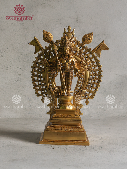 Premium Brass Prabhavali Pita – Pooja Mandap Stand