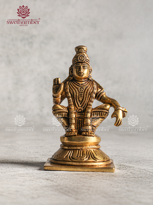 Brass Sabarimala Ayyappa Swamy Statue