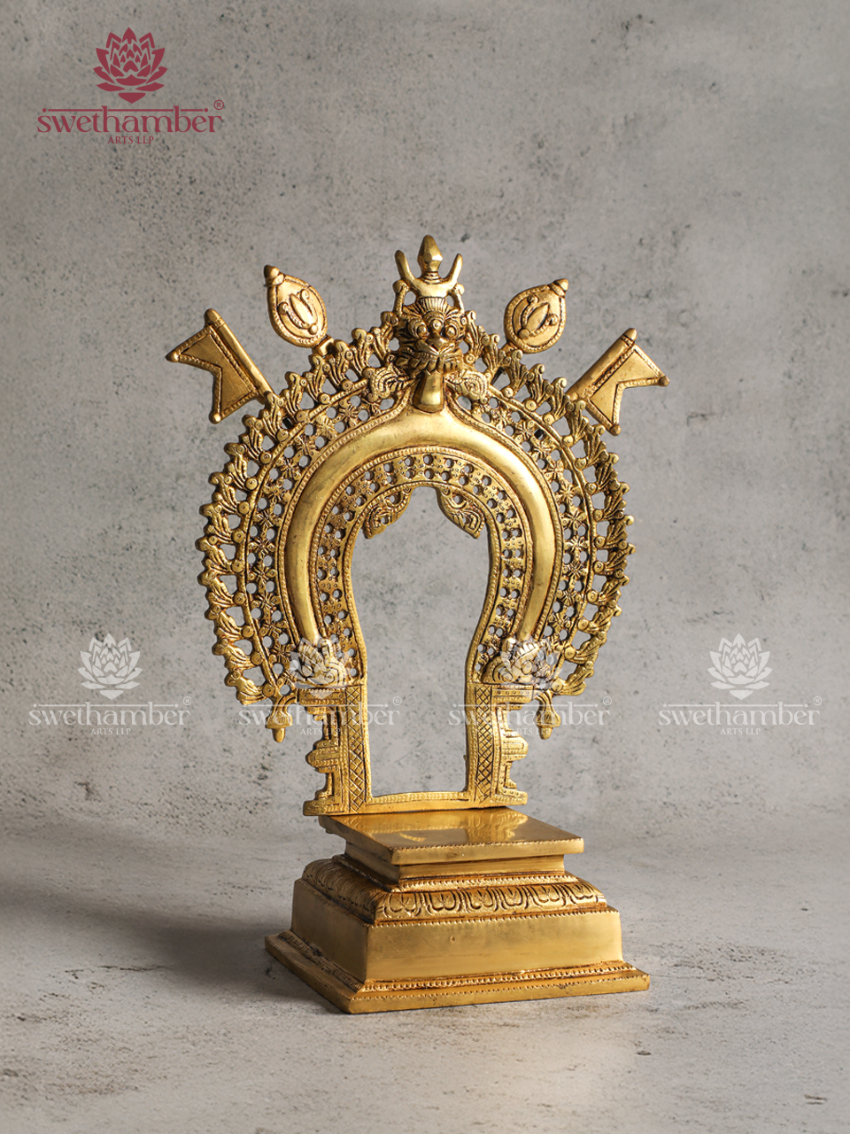 Premium Brass Prabhavali Pita – Pooja Mandap Stand