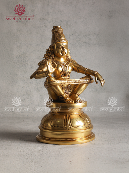 Ayyappa Swamy Brass Statue – Premium Quality Idol