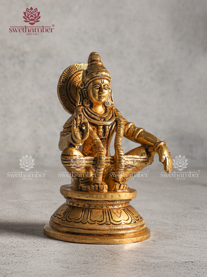 Brass Ayyappa Swamy Statue – Perfect Gift for Devotees