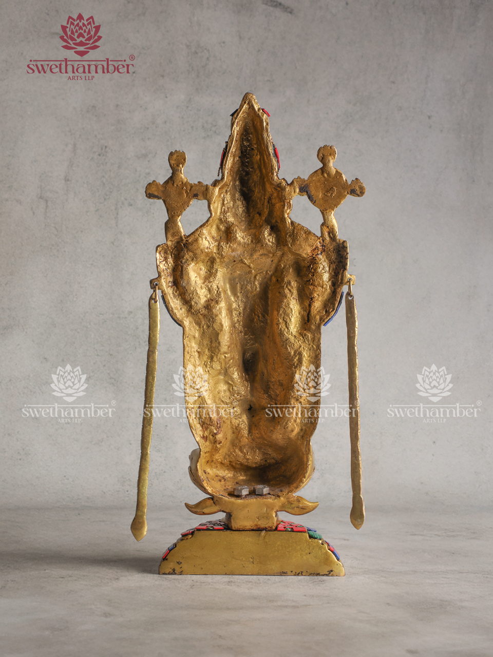 Brass Lord Tirupati Balaji Statue with Goddess Padmavathi