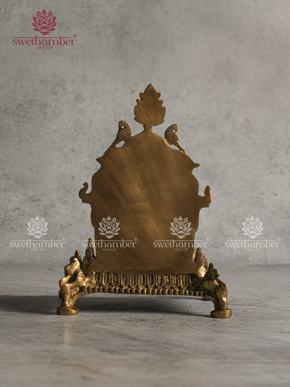 Antique Finish Brass Prabhavali Peeta for Home Mandir