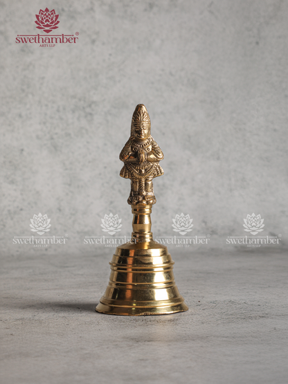 Traditiona Brass Hanuman Hand Bell – Hindu Ritual Bell