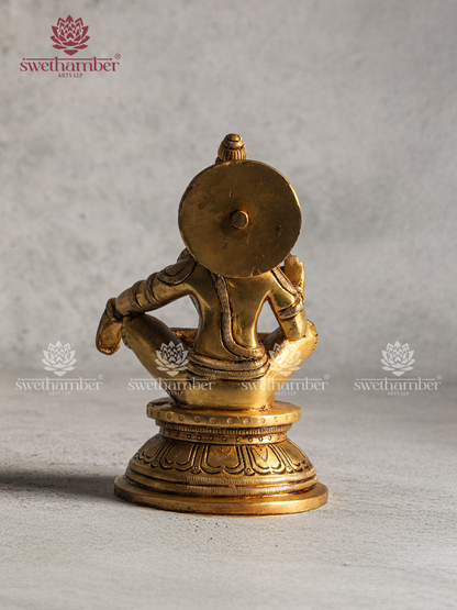 Brass Ayyappa Swamy Statue – Perfect Gift for Devotees
