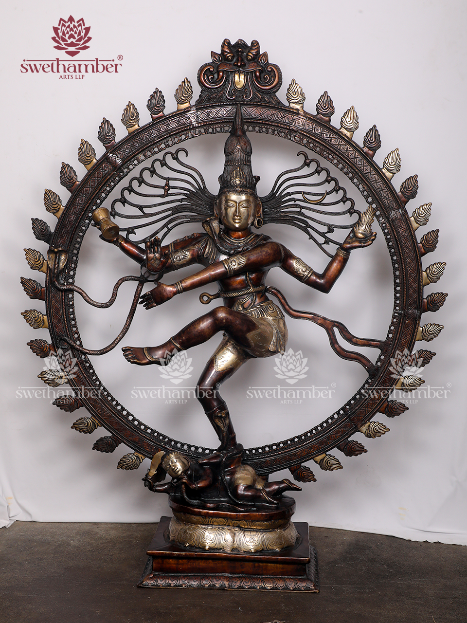 Large Nataraj Statue | Lord Shiva Nataraja Brass Idol for Home, Temple & Décor
