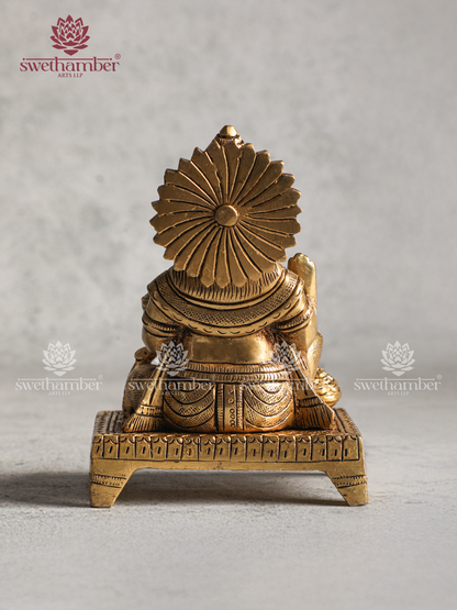 Lord Kuber Brass Idol for Home & Office Pooja