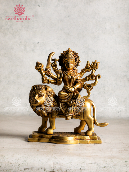 Brass Durga Idol for Home, Office & Pooja