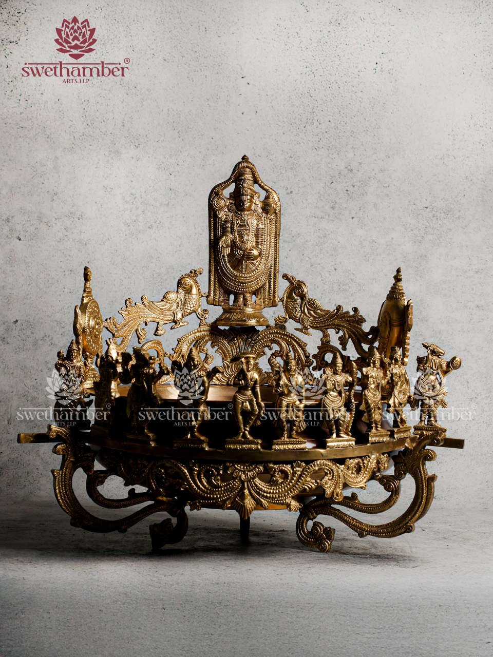 Premium Bronze Urli with Dasavatar & Lord Balaji | Spiritual Home Décor