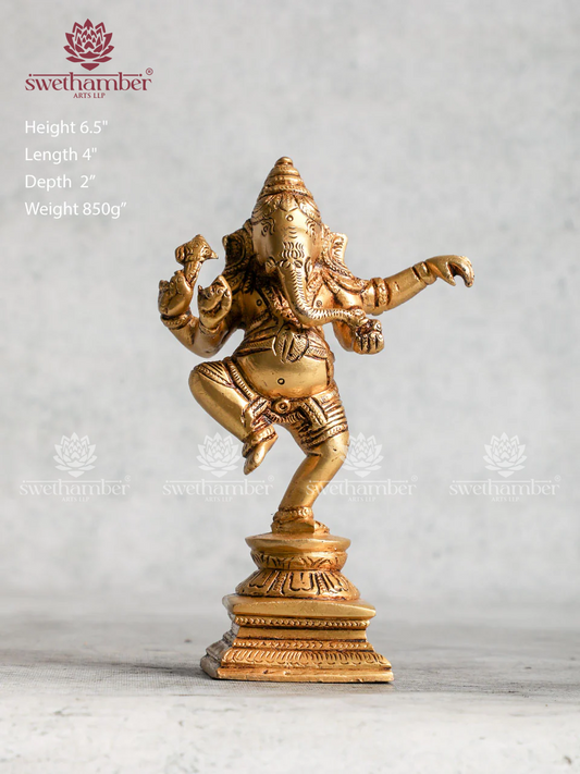 BRASS DANCING GANESHA STATUE