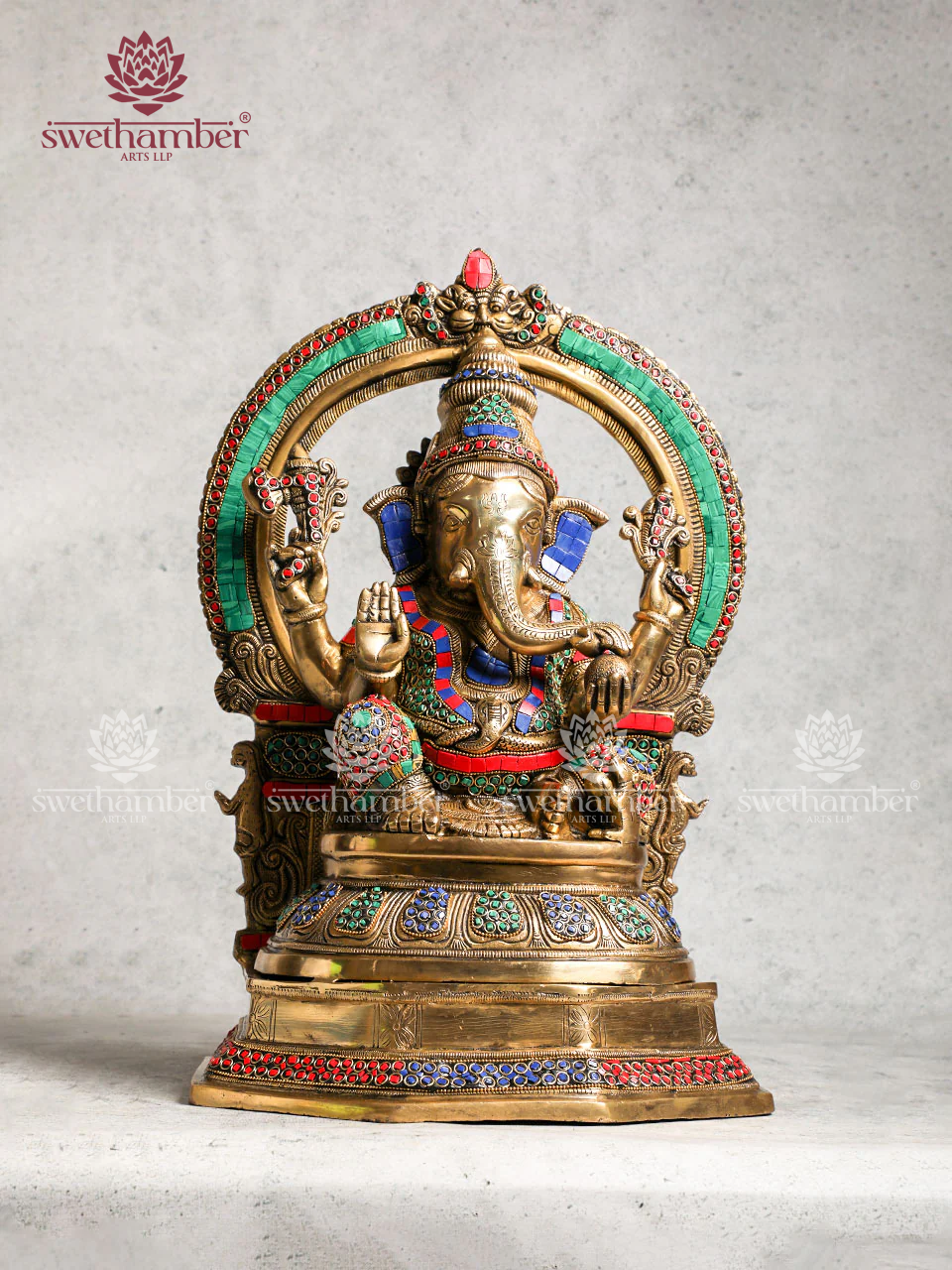 Premium Brass Ganpati Idol – Vastu Ganesha for Wealth, Success & Prosperity