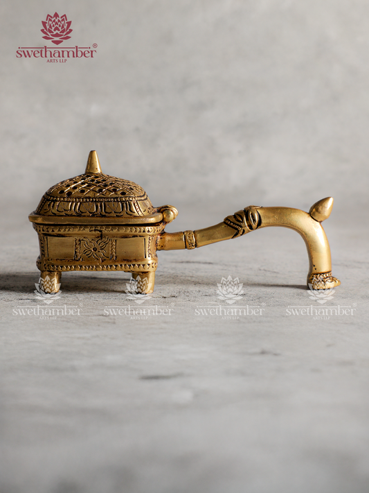 Traditional Brass Dhoop Aarti Holder